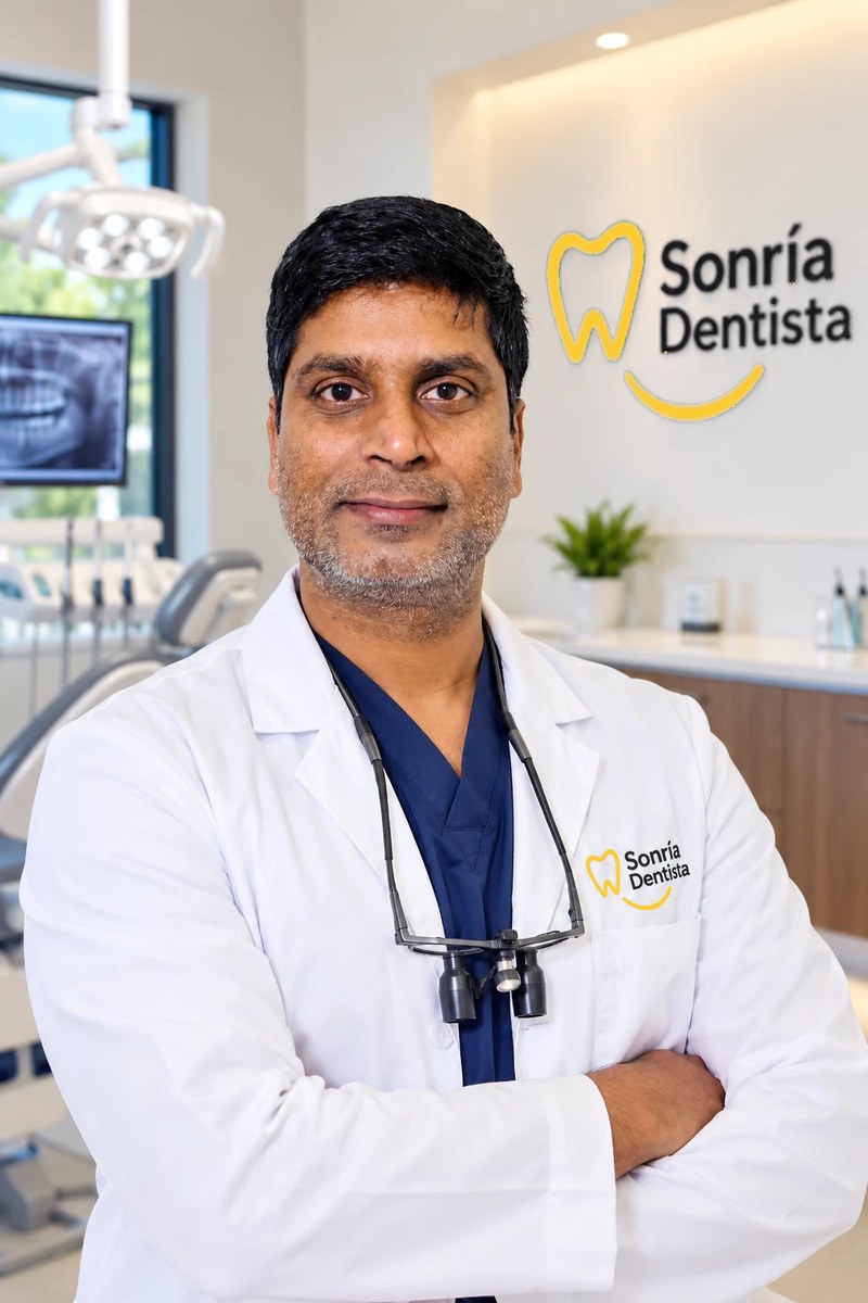 Dr. Hema Kishore Chapala, DDS, general dentist at Sonria Dentista in Arlington and Grand Prairie, TX